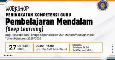 Workshop Peningkatan Kompetensi Guru: Pembelajaran Mendalam (Deep Learning)